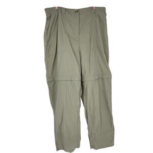 ExOfficio Pants Womens XL x 29.5" Inseam Tan Khaki Buzz Off Convertible Hiking